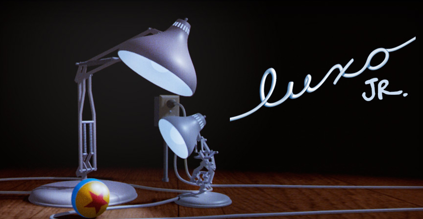 The Pixar logo and the hopping desk lamp